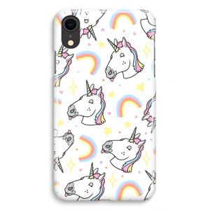 CaseCompany Rainbow Unicorn: iPhone XR Volledig Geprint Hoesje