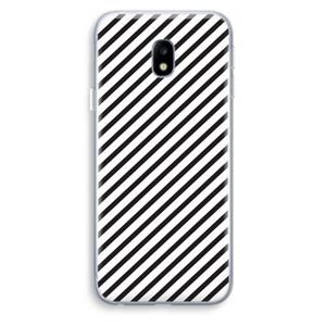 CaseCompany Strepen zwart-wit: Samsung Galaxy J3 (2017) Transparant Hoesje
