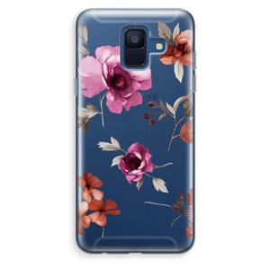 CaseCompany Geschilderde bloemen: Samsung Galaxy A6 (2018) Transparant Hoesje