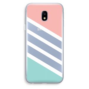 CaseCompany Strepen pastel: Samsung Galaxy J3 (2017) Transparant Hoesje
