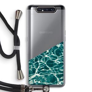 CaseCompany Weerkaatsing water: Samsung Galaxy A80 Transparant Hoesje met koord