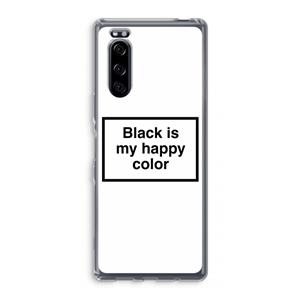 CaseCompany Black is my happy color: Sony Xperia 5 Transparant Hoesje