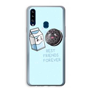 CaseCompany Best Friend Forever: Samsung Galaxy A20s Transparant Hoesje