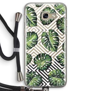 CaseCompany Geometrische jungle: Samsung Galaxy A5 (2017) Transparant Hoesje met koord