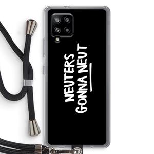 CaseCompany Neuters (zwart): Samsung Galaxy A42 5G Transparant Hoesje met koord