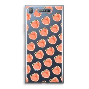 CaseCompany Just peachy: Sony Xperia XZ1 Transparant Hoesje