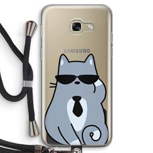 CaseCompany Cool cat: Samsung Galaxy A5 (2017) Transparant Hoesje met koord