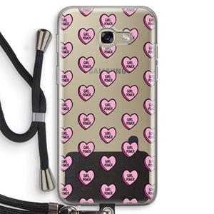 CaseCompany GIRL POWER: Samsung Galaxy A5 (2017) Transparant Hoesje met koord