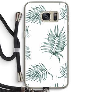 CaseCompany Simple leaves: Samsung Galaxy S7 Transparant Hoesje met koord