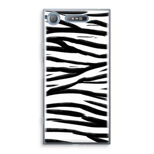 CaseCompany Zebra pattern: Sony Xperia XZ1 Transparant Hoesje