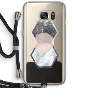 CaseCompany Creatieve toets: Samsung Galaxy S7 Transparant Hoesje met koord