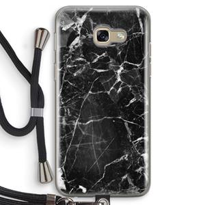 CaseCompany Zwart Marmer 2: Samsung Galaxy A5 (2017) Transparant Hoesje met koord