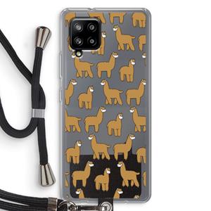 CaseCompany Alpacas: Samsung Galaxy A42 5G Transparant Hoesje met koord