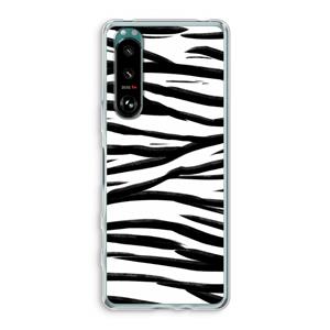 CaseCompany Zebra pattern: Sony Xperia 5 III Transparant Hoesje