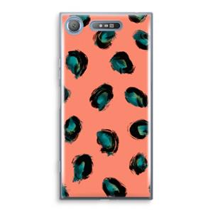 CaseCompany Pink Cheetah: Sony Xperia XZ1 Transparant Hoesje