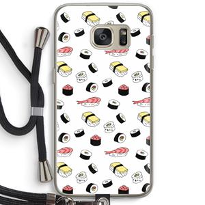 CaseCompany Sushi time: Samsung Galaxy S7 Transparant Hoesje met koord