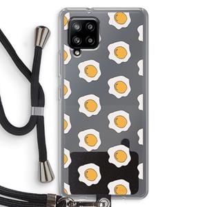 CaseCompany Bacon to my eggs #1: Samsung Galaxy A42 5G Transparant Hoesje met koord