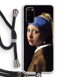 CaseCompany The Pearl Earring: Samsung Galaxy S20 Transparant Hoesje met koord