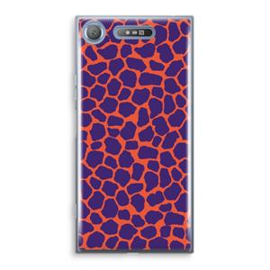 CaseCompany Purple Giraffe: Sony Xperia XZ1 Transparant Hoesje