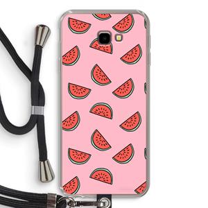 CaseCompany Watermeloen: Samsung Galaxy J4 Plus Transparant Hoesje met koord