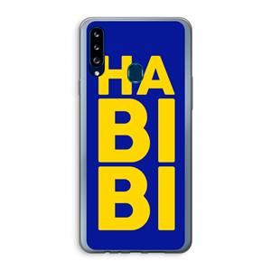 CaseCompany Habibi Blue: Samsung Galaxy A20s Transparant Hoesje