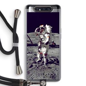 CaseCompany Spaceman: Samsung Galaxy A80 Transparant Hoesje met koord