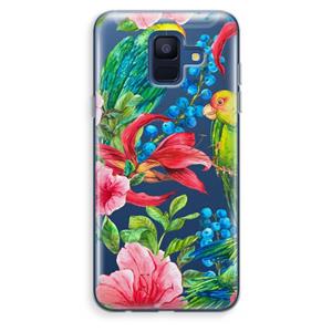 CaseCompany Papegaaien: Samsung Galaxy A6 (2018) Transparant Hoesje