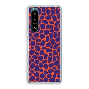 CaseCompany Purple Giraffe: Sony Xperia 5 III Transparant Hoesje