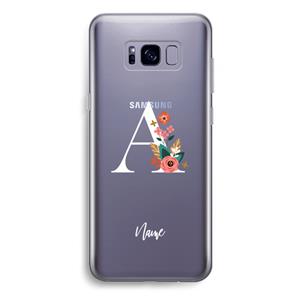 CaseCompany Pink Bouquet: Samsung Galaxy S8 Plus Transparant Hoesje