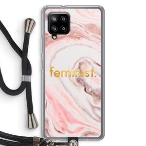 CaseCompany Feminist: Samsung Galaxy A42 5G Transparant Hoesje met koord