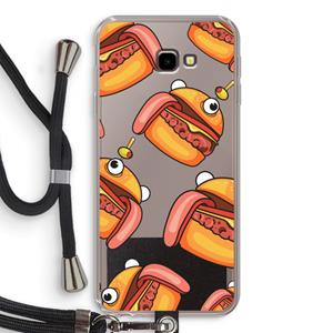 CaseCompany Hamburger: Samsung Galaxy J4 Plus Transparant Hoesje met koord