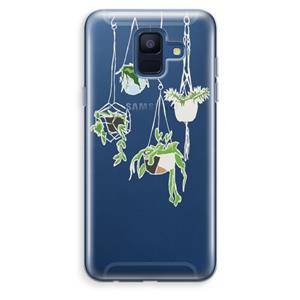 CaseCompany Hang In There: Samsung Galaxy A6 (2018) Transparant Hoesje