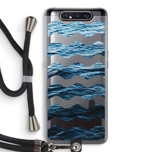 CaseCompany Oceaan: Samsung Galaxy A80 Transparant Hoesje met koord