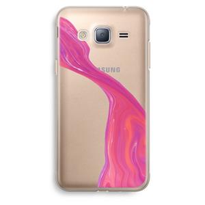 CaseCompany Paarse stroom: Samsung Galaxy J3 (2016) Transparant Hoesje