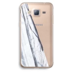 CaseCompany Gestreepte marmer: Samsung Galaxy J3 (2016) Transparant Hoesje