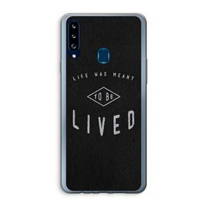 CaseCompany To be lived: Samsung Galaxy A20s Transparant Hoesje