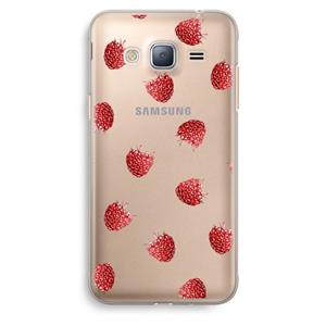 CaseCompany Framboosjes: Samsung Galaxy J3 (2016) Transparant Hoesje
