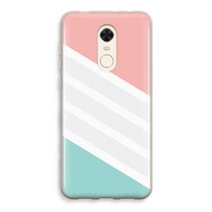 CaseCompany Strepen pastel: Xiaomi Redmi 5 Transparant Hoesje