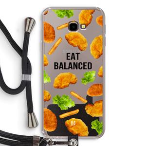 CaseCompany Eat Balanced: Samsung Galaxy J4 Plus Transparant Hoesje met koord