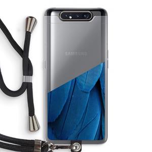 CaseCompany Pauw: Samsung Galaxy A80 Transparant Hoesje met koord