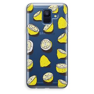 CaseCompany When Life Gives You Lemons...: Samsung Galaxy A6 (2018) Transparant Hoesje