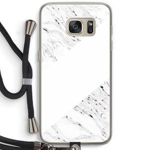 CaseCompany Biggest stripe: Samsung Galaxy S7 Transparant Hoesje met koord