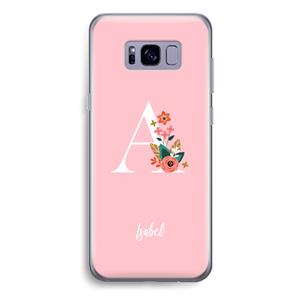 CaseCompany Pink Bouquet: Samsung Galaxy S8 Plus Transparant Hoesje