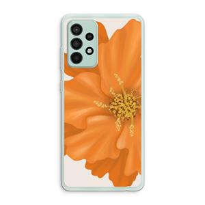 CaseCompany Orange Ellila flower: Samsung Galaxy A52s 5G Transparant Hoesje