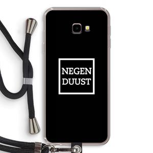 CaseCompany Negenduust black: Samsung Galaxy J4 Plus Transparant Hoesje met koord