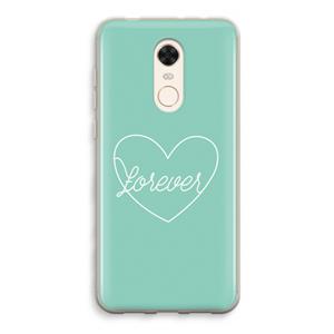 CaseCompany Forever heart pastel: Xiaomi Redmi 5 Transparant Hoesje