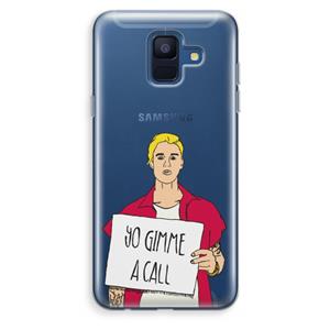 CaseCompany Gimme a call: Samsung Galaxy A6 (2018) Transparant Hoesje