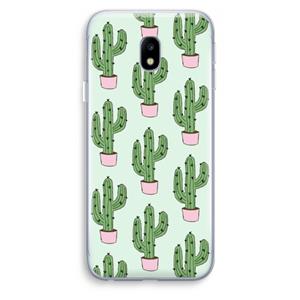 CaseCompany Cactus Lover: Samsung Galaxy J3 (2017) Transparant Hoesje