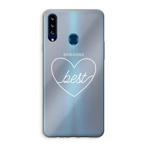 CaseCompany Best heart pastel: Samsung Galaxy A20s Transparant Hoesje