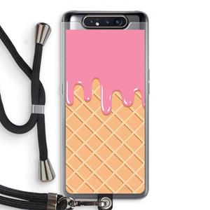 CaseCompany Ice cream: Samsung Galaxy A80 Transparant Hoesje met koord